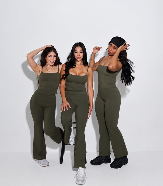 Olive Flare Leggings