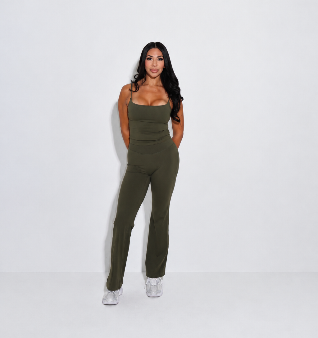 Olive Spaghetti Strap Top
