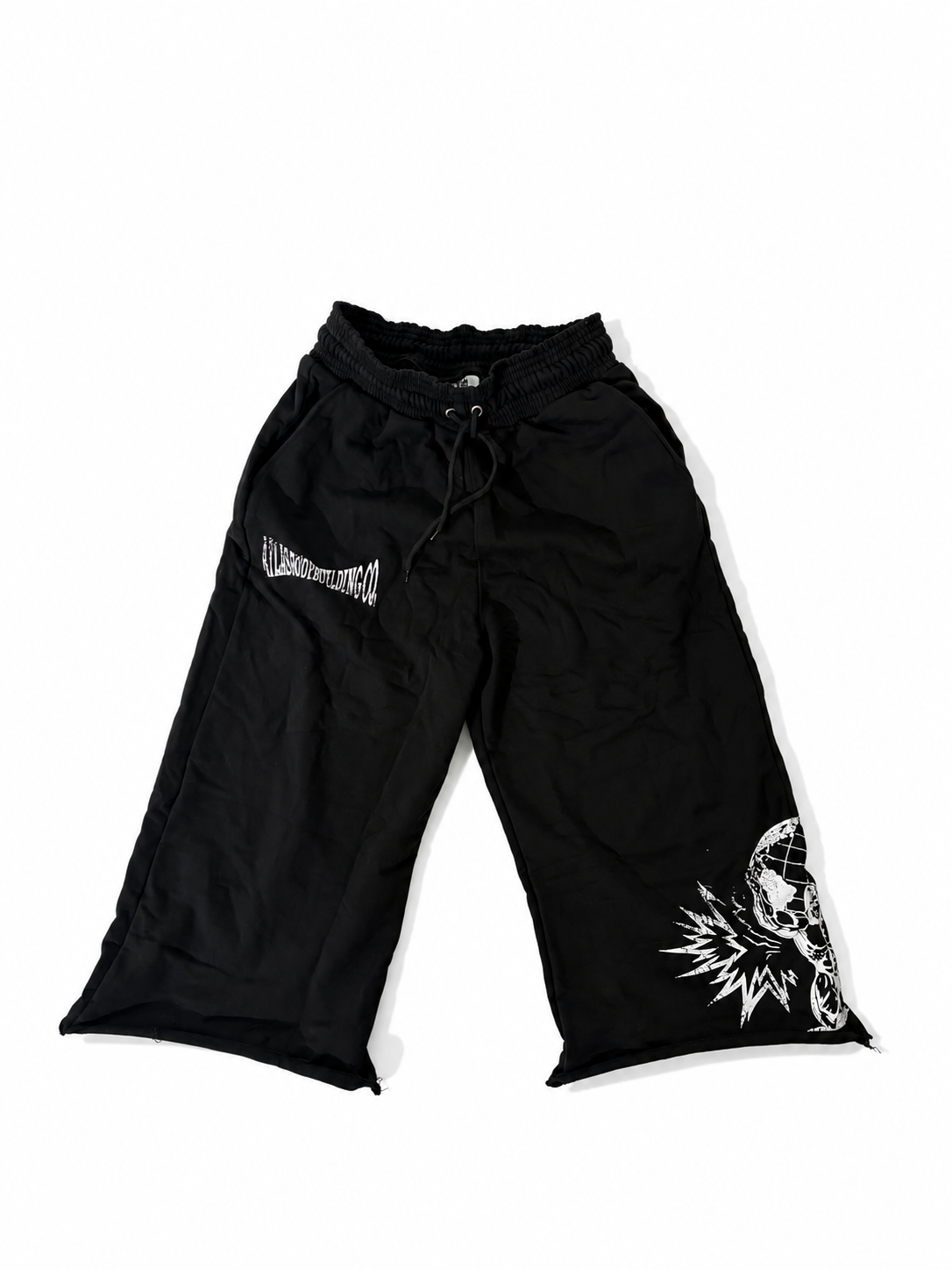 BLACK 3/4 SHORTS