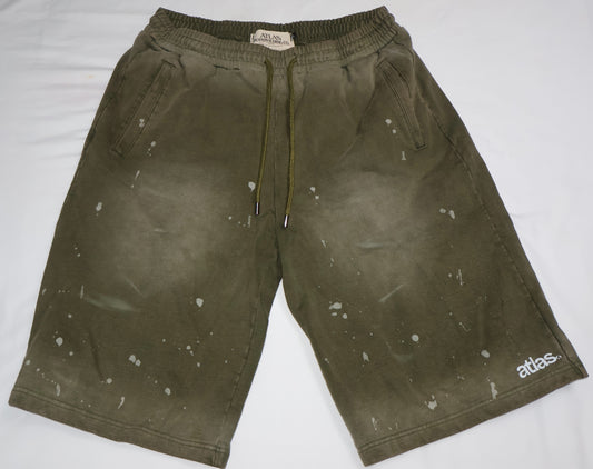 OLIVE DISTRESSED SHORTS