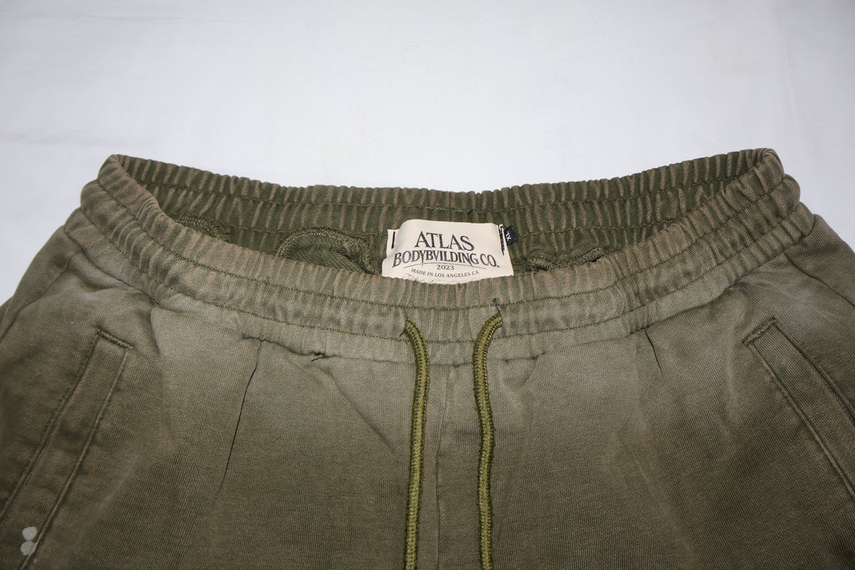 OLIVE DISTRESSED SHORTS