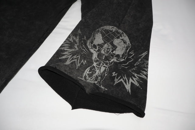 3/4 ACID WASHED SHORTS